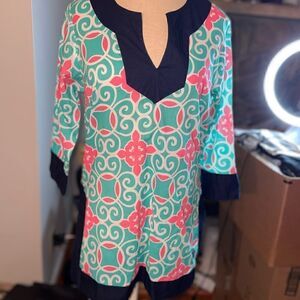 Simply Southern Swirl Notch Neck Tunic - SZ / S